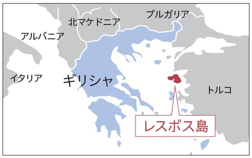 レスボス島地図